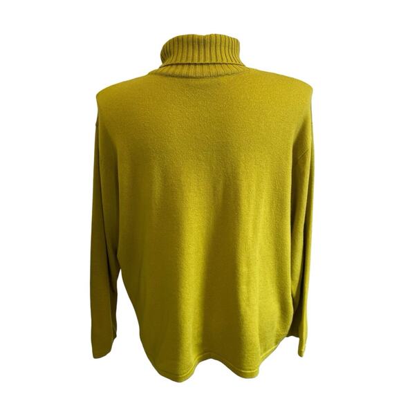 3X Gispa Made In Italy Green Turtle Neck Wool Blend Sweater - Picture 2 of 6